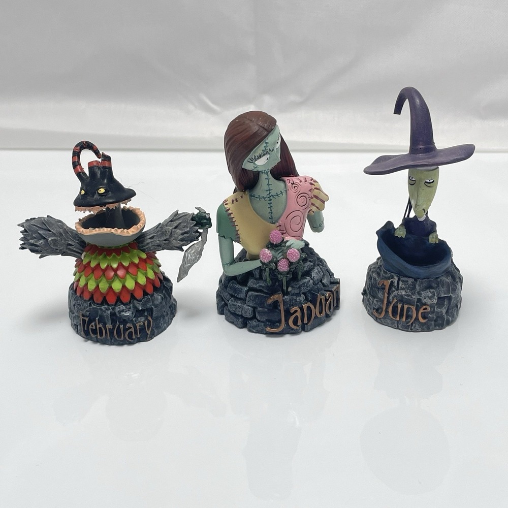 Nightmare Before Christmas‎ Perpetual Calendar Figurine Set of 3 -Damaged Read